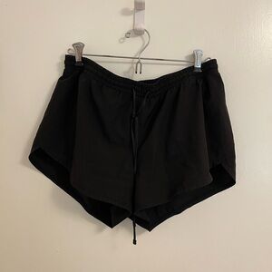 Black Running Drawstring Shorts
